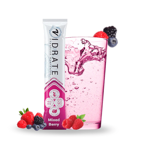 Vidrate Mixed Berry Hydration Powder With Electrolytes 10 Sachets