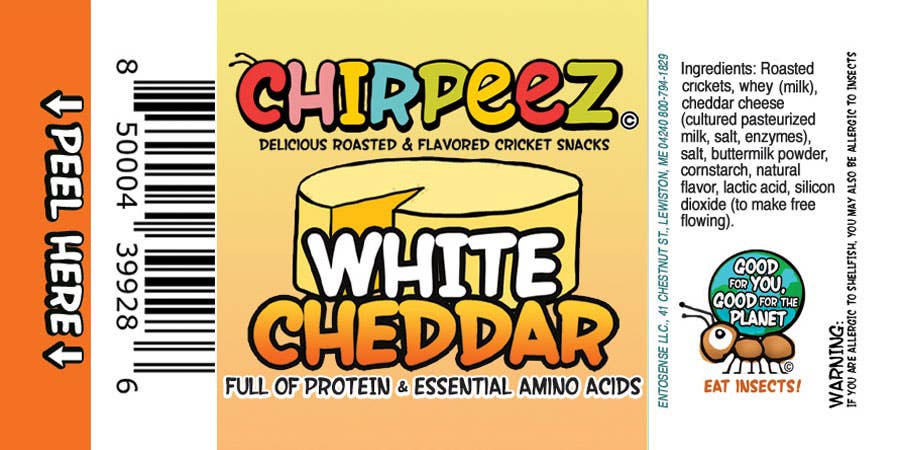 CHIRPEEZ FLAVORED CRICKET SNACKS - White Cheddar