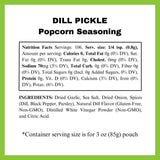 Dill Pickle Popcorn Seasoning - Tangy, Sour Snack Topping: 3 Oz. Pouch