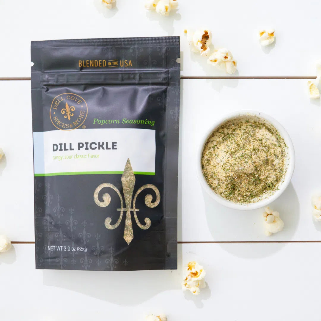Dill Pickle Popcorn Seasoning - Tangy, Sour Snack Topping: 3 Oz. Pouch