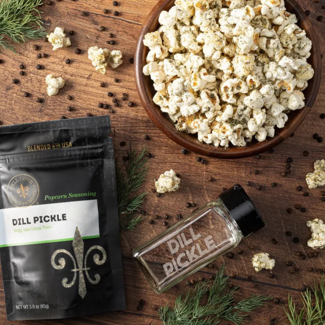 Dill Pickle Popcorn Seasoning - Tangy, Sour Snack Topping: 3 Oz. Pouch