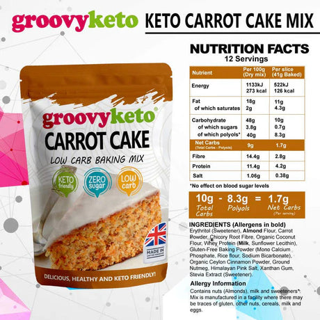 Groovy Keto Carrot Cake Mix 260g