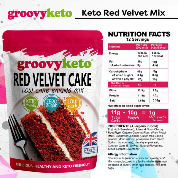 Groovy Keto Red Velvet Cake Mix 270g