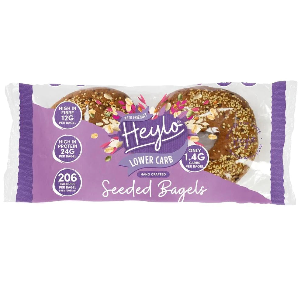 Heylo Sesame Low Carb Bagels - Pack of 2 x 75g