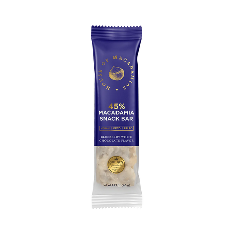 House of Macadamias Blueberry White Chocolate Macadamia Snack Bar 40g