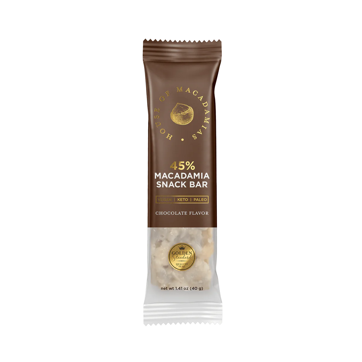 House of Macadamias Chocolate Macadamia Snack Bar 40g