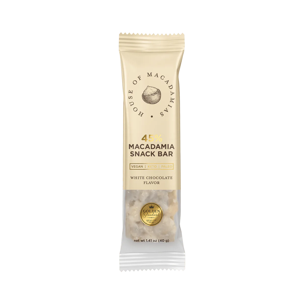 House of Macadamias White Chocolate Macadamia Snack Bar 40g