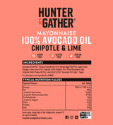 Hunter & Gather Chipotle Lime Avocado Oil Mayonnaise 175g