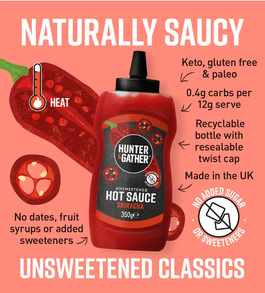 Hunter & Gather Sriracha Hot Sauce Squeezy Bottle 350g