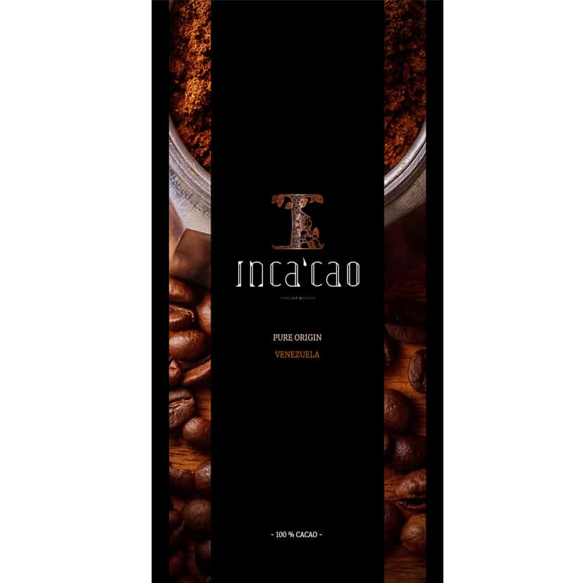 Inca'cao Dark Chocolate 100% Cocoa 'Vénézuéla' 45g