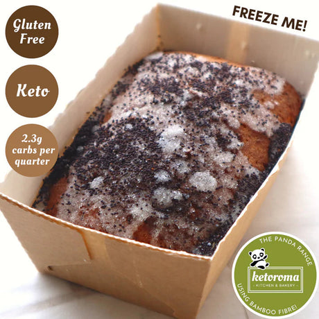 Keto Lemon Poppy Seed Cake Slab 220g (NEW 'Panda' Recipe)