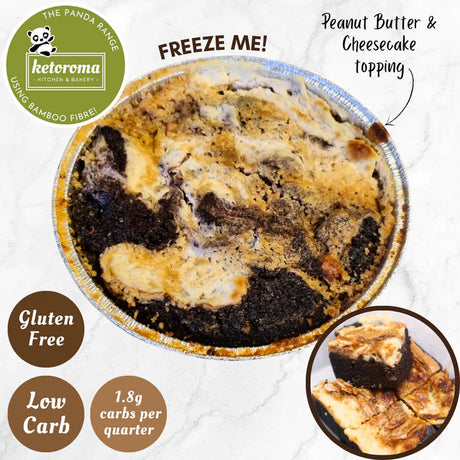 Low Carb Baked Peanut Butter Cheesecake Brownie 220g