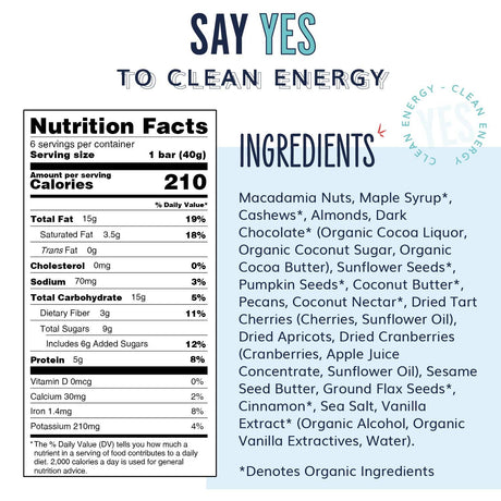 Macadamia Cherry Chocolate - Gourmet Plant-Based Snack Bar x Individual Bar