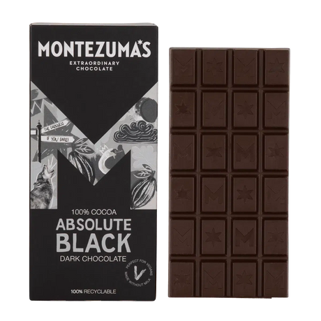 Montezuma's Absolute Black 100% Cocoa 90g Bar
