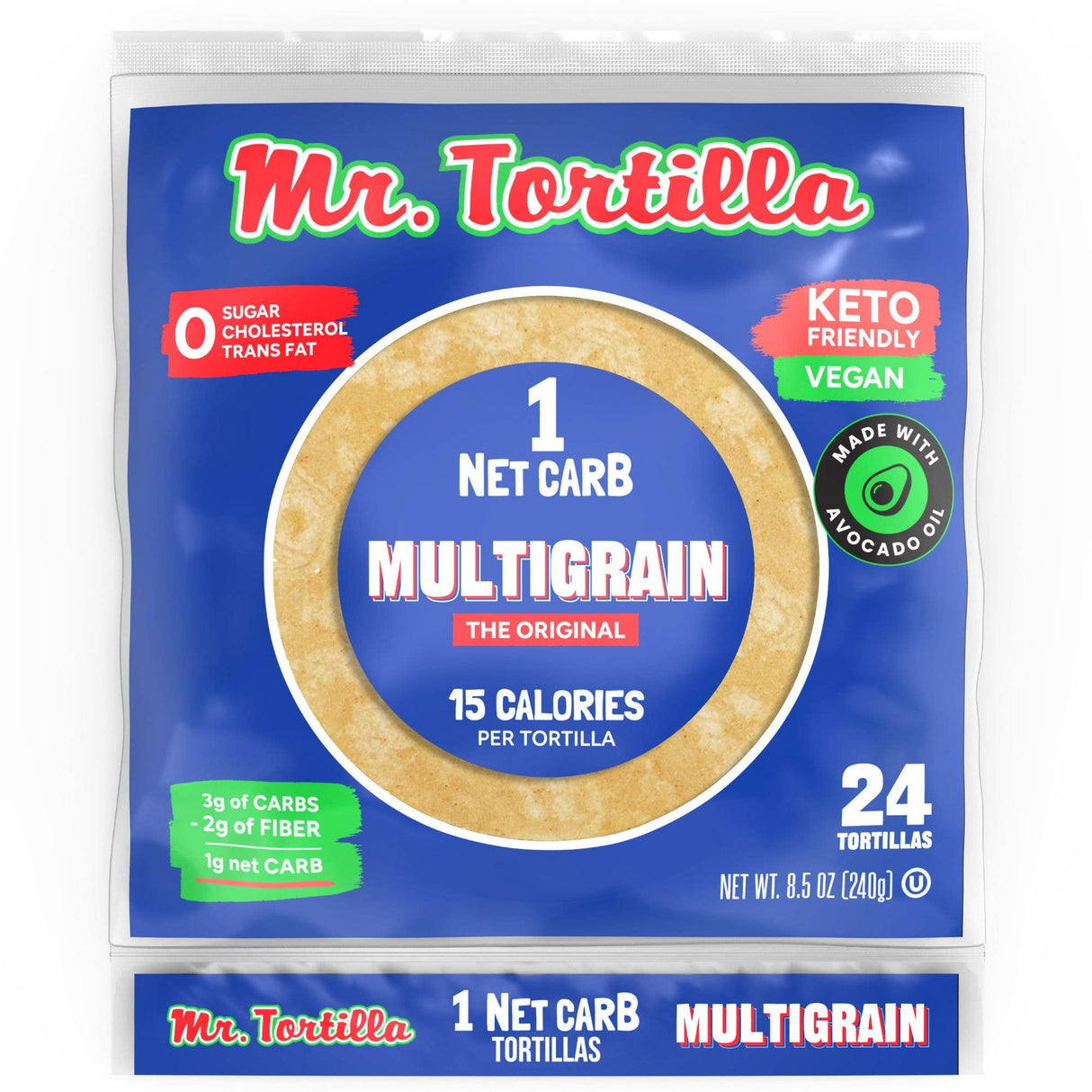 Mr. Tortilla's 1 Carb Tortilla - Multigrain x 24