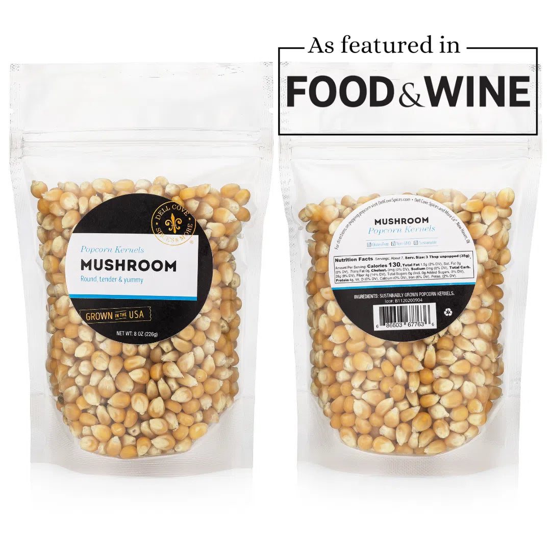 Mushroom Popcorn Kernels - Extra Large Pop Corn: 8 Oz. Bag