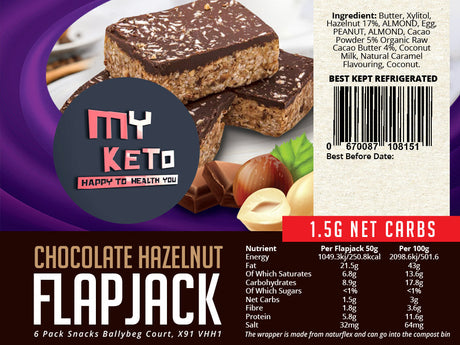 My Keto Chocolate Hazelnut Flapjack 50g