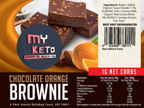 My Keto Chocolate Orange Brownie 50g