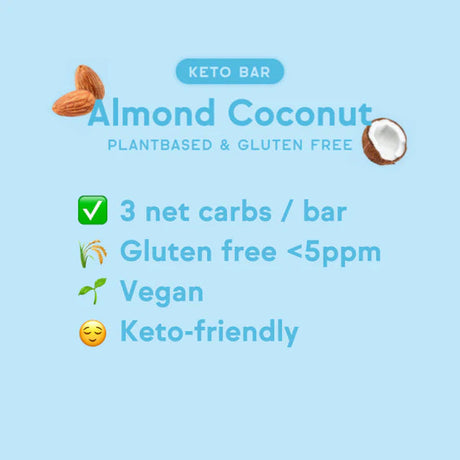OKONO Gluten Free Almond & Coconut Keto Bar 40g