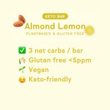 OKONO Gluten Free Almond & Lemon Keto Bar 40g
