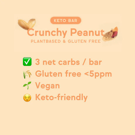OKONO Gluten Free Crunchy Peanut Keto Bar 40g
