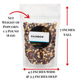 Rainbow Popcorn - Multi Colored Popcorn Kernels: 8 Oz. Bag