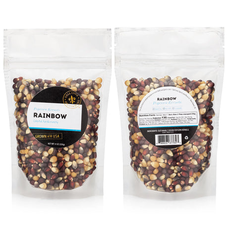 Rainbow Popcorn - Multi Colored Popcorn Kernels: 8 Oz. Bag