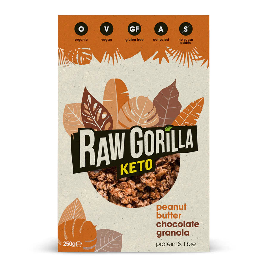 Raw Gorilla Peanut Butter Chocolate Keto Granola 250g