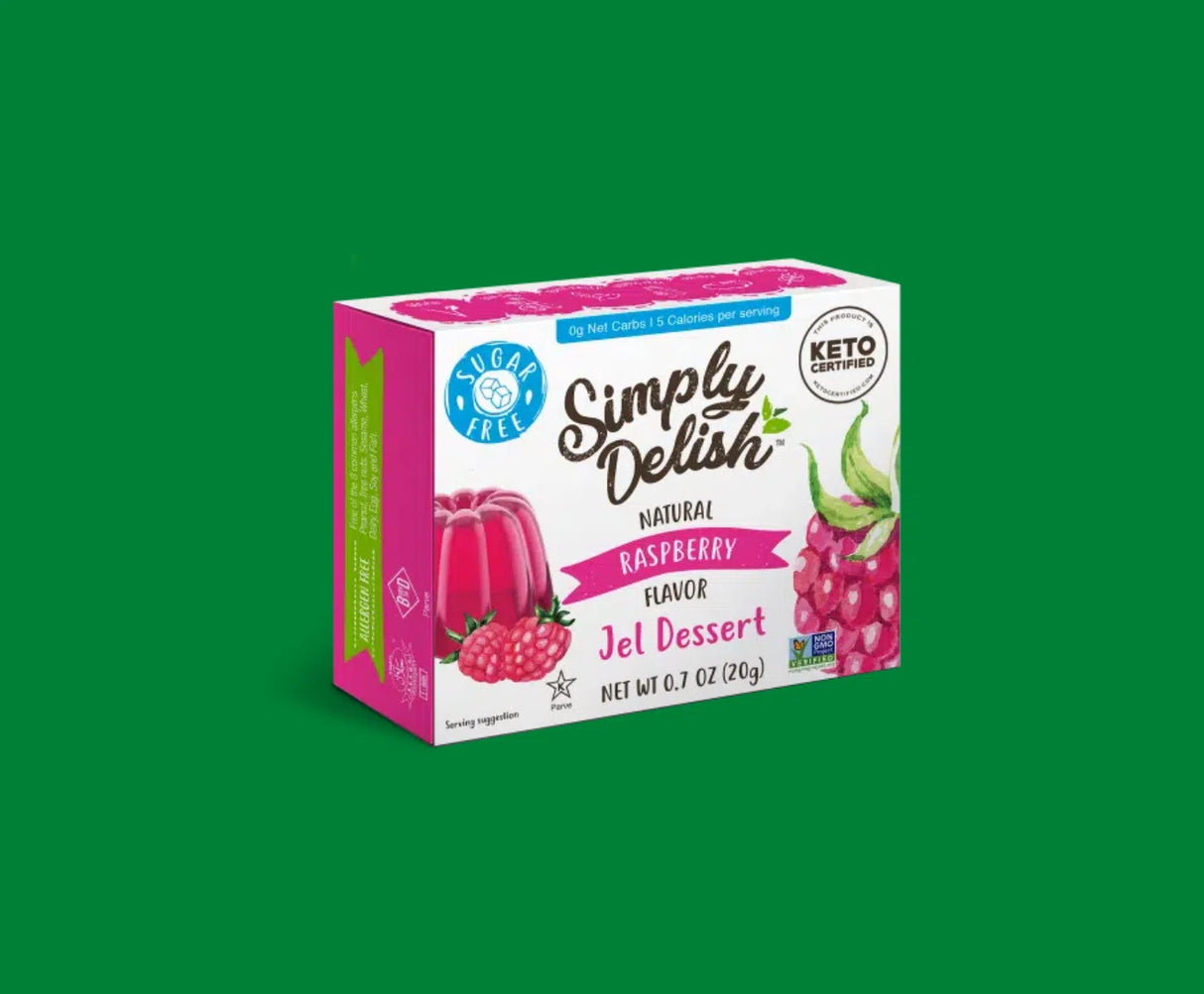 Simply Delish Keto Raspberry Jel Dessert 20g