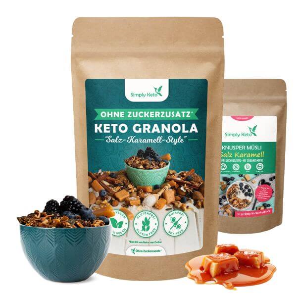 Simply Keto Salted Caramel Crunchy Granola 250g