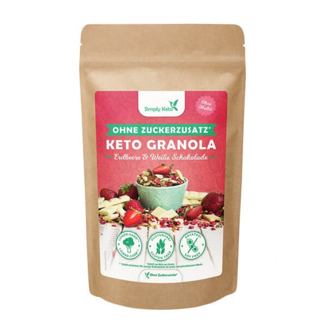 Simply Keto Strawberry & White Chocolate Crunchy Granola 250g