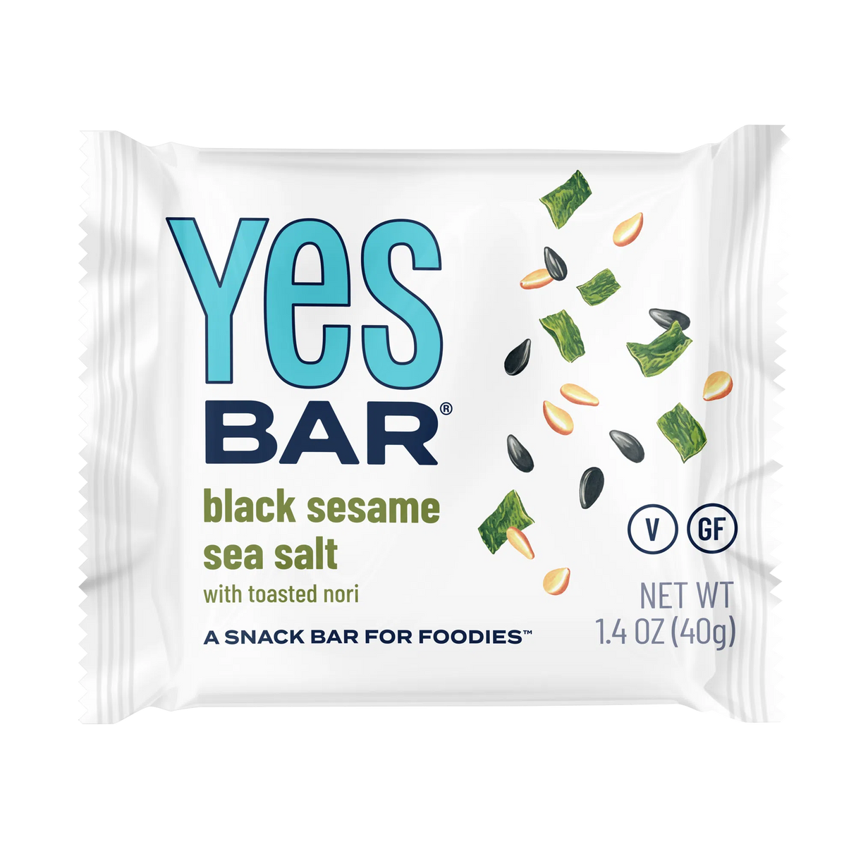 YES Bar® Black Sesame Sea Salt - Gourmet Plant-Based Snack Bar x Individual Bar