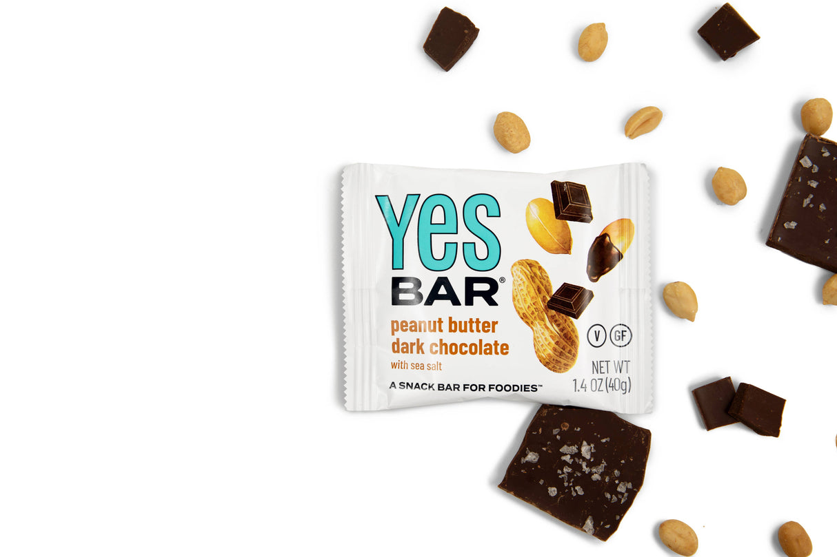 YES Bar® Peanut Butter Dark Chocolate - Gourmet Plant-Based Snack Bar - Individual Bar