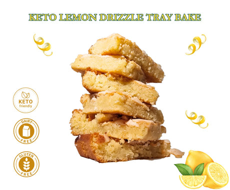 Yona's Bakery Gluten Free & Dairy Free Keto Lemon Drizzle Tray Bake 250g